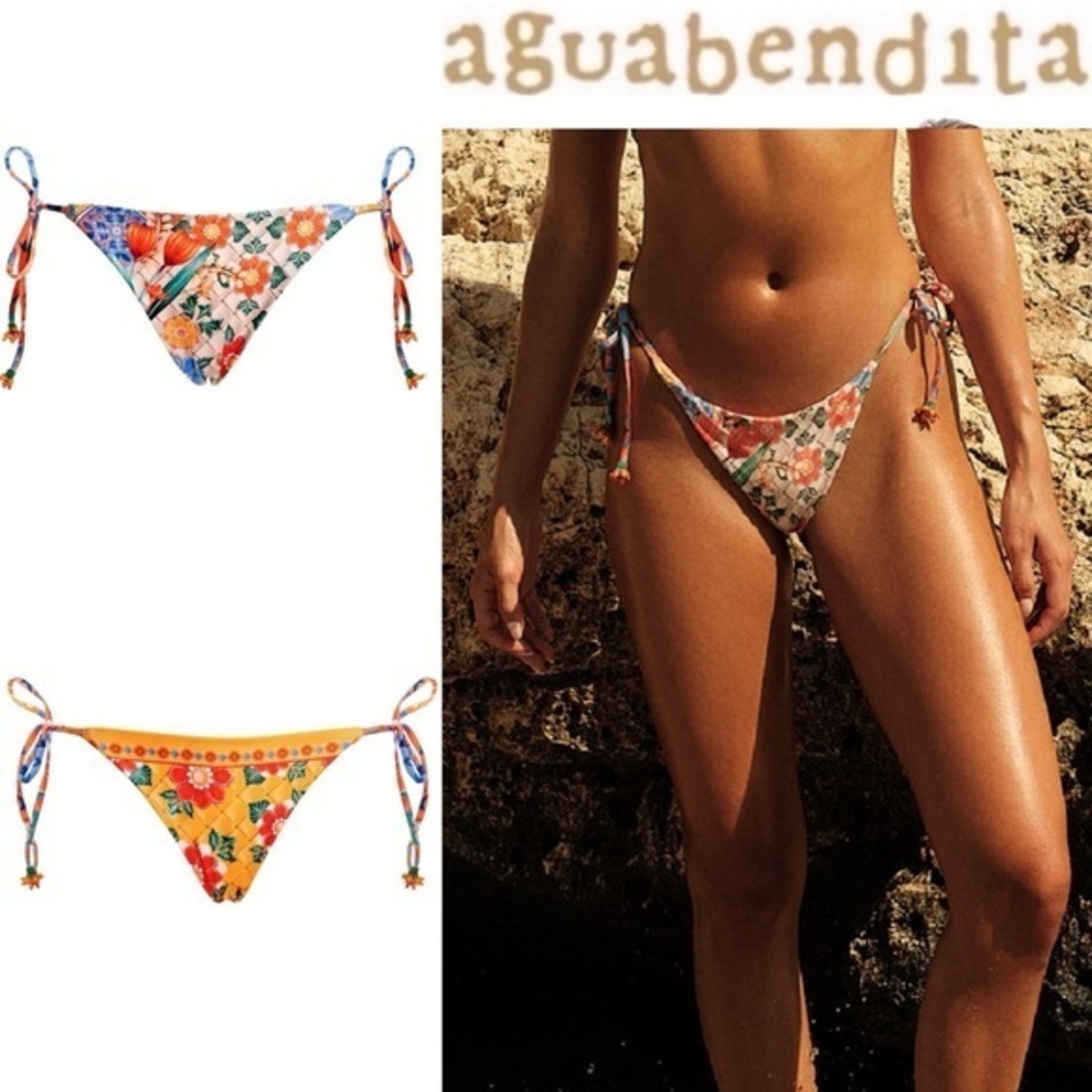 AGUA BENDITA Alegria Reversible Bikini Bottom sz M 120$